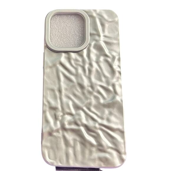 Other - NWT Silver Metallic iPhone 14 Plus Case Textured Slim Minimal Cover